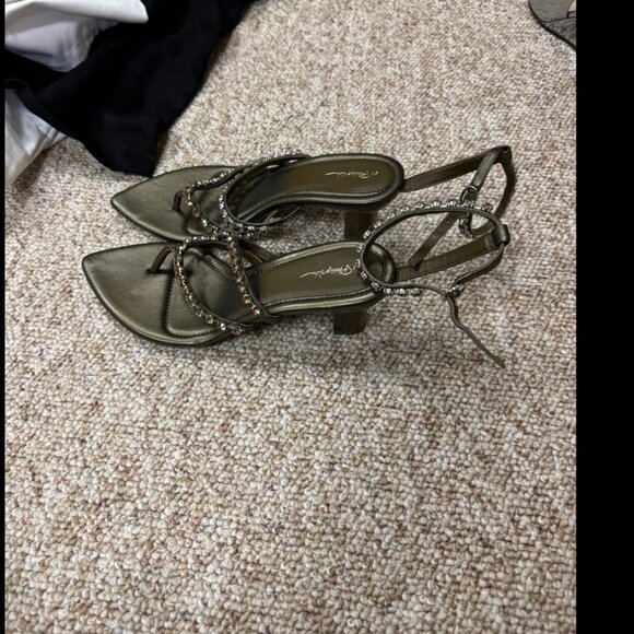 3.1 PHILLIP LIM Verona crystal-embellished sandals Army green Size 39 - Picture 3 of 8